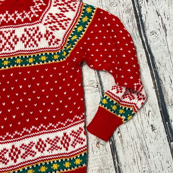 Vintage 80s Gotham Ski Skiing Knit Pullover 1980s Pullover Crewneck Sweater - Picture 3 of 5